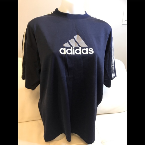 Men’s Adidas Short Sleeve Blue Crew Neck Top - Picture 2 of 9